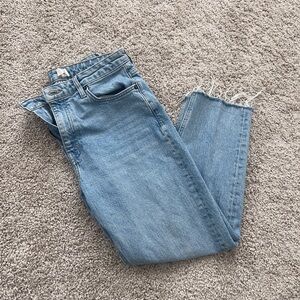 Topshop Light Blue Straight Leg Jeans
